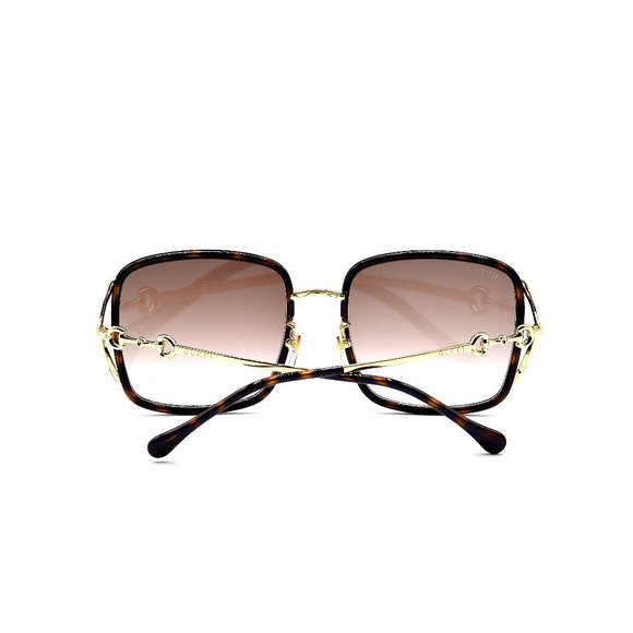 NEW GUCCI GG1016SK 003 HAVANA GOLD BROWN GRADIENT AUTHENTIC SUNGLASSES - Picture 10 of 13